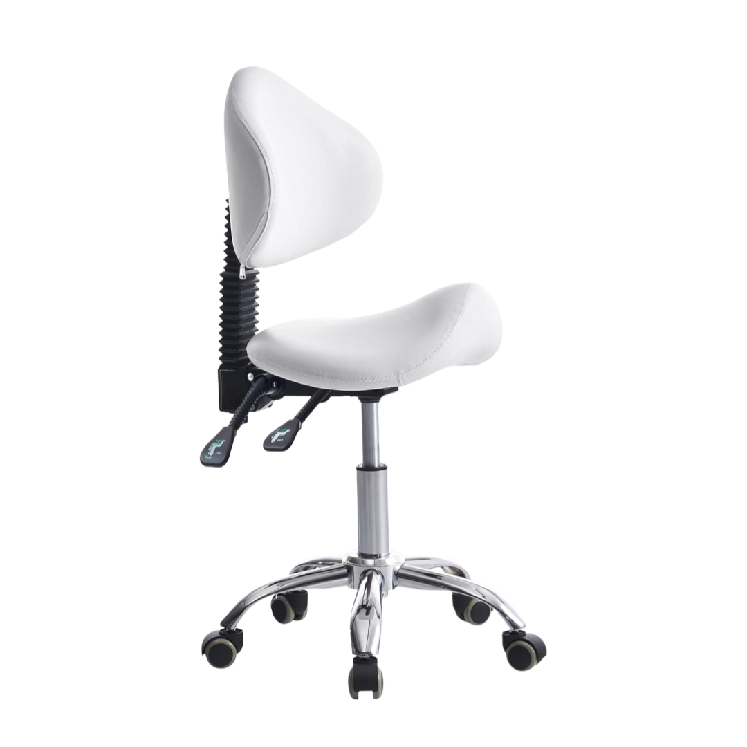 Office Tech Chair - Sırtlı Döner Tabure, Güzellik Uzmanı, Tırnak