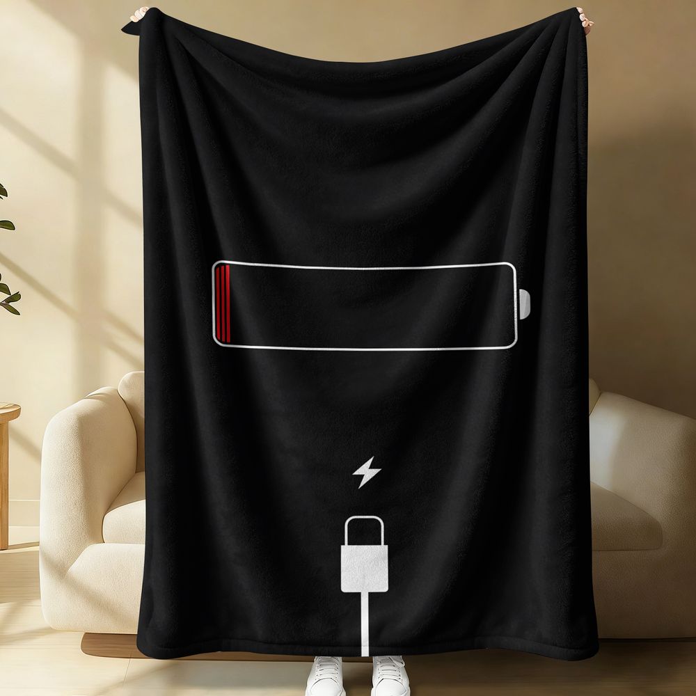 Office And Tech - Minimalist düşük pil durumu simgesi baskılı