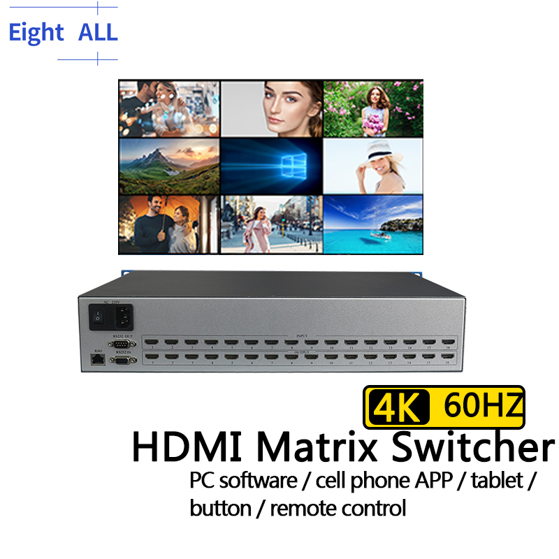 Hdmi Matrix Switch - 4K@60 HDMI Matris Anahtarlayıcı 8x8 4x4
