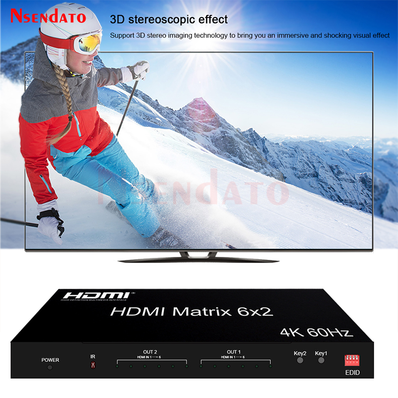 Hdmi Matrix Switch - 6x2 HDMI Matris Anahtarlayıcı 4K 60Hz