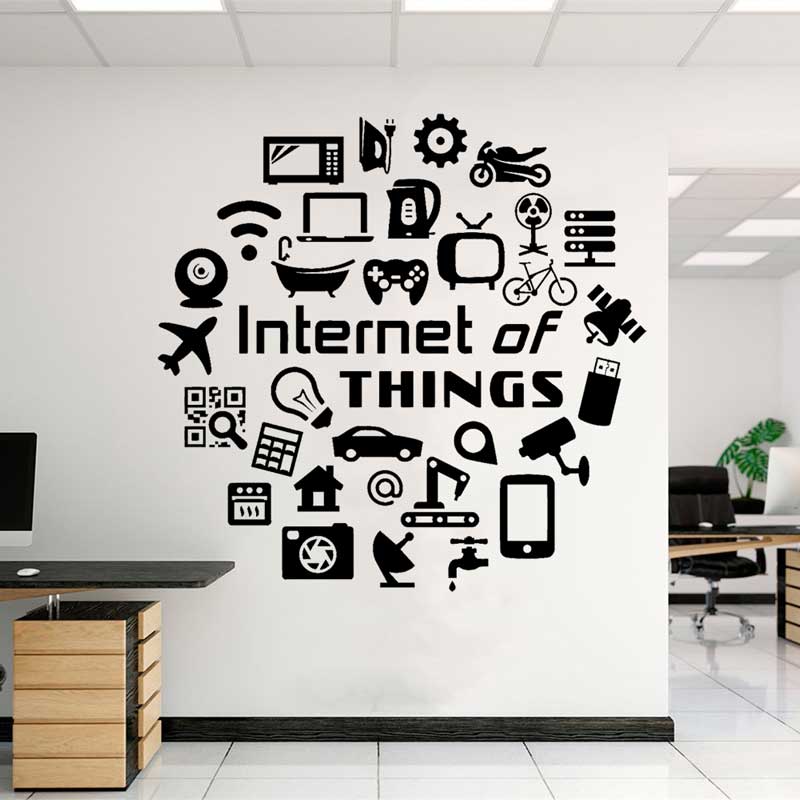 Office Tech Company - Tech vinil duvar çıkartmaları Nesnelerin İnterneti