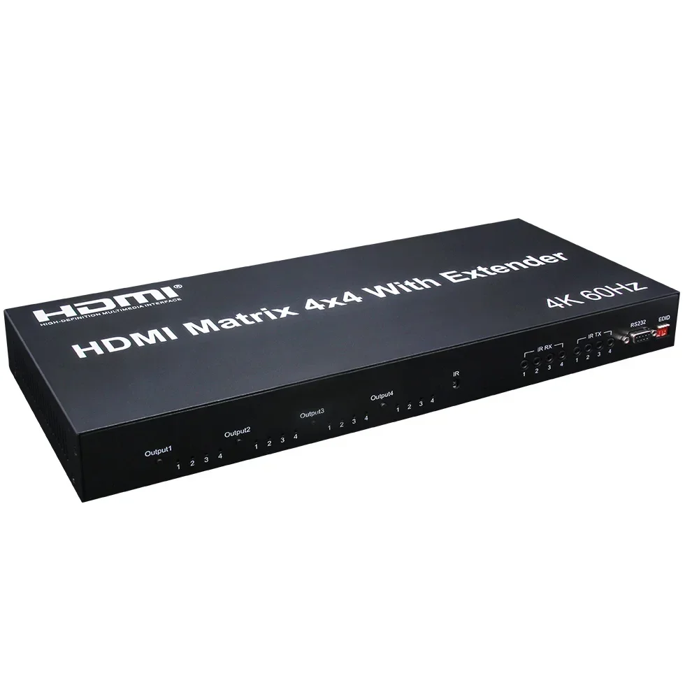 Hdmi Matrix Switch - 4K 60Hz 4X4 Matris HDMI2.0 4x4