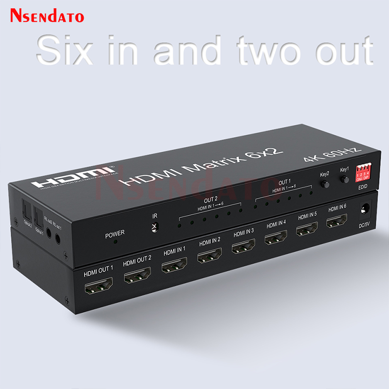 Hdmi Matrix Switch - HDMI Matris Anahtarlayıcı 6x2 4k 60Hz