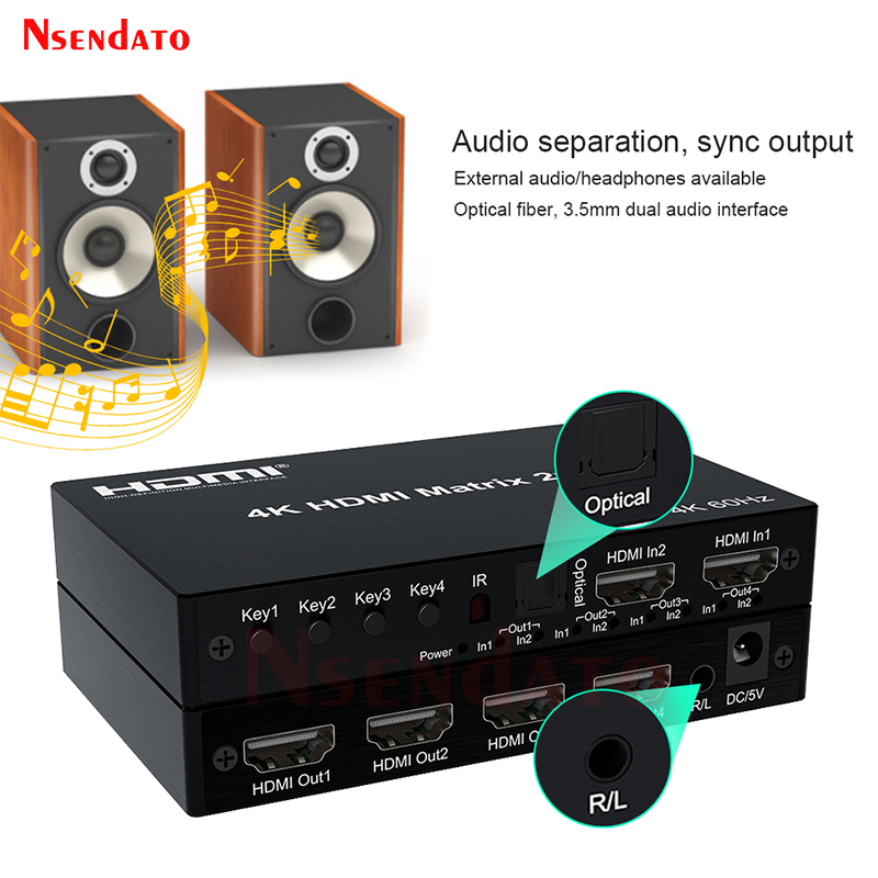 4K 60Hz HDMI Matris 2x4 Dolby  - Hdmi Matrix Switch incelemesi ve fiyatı
