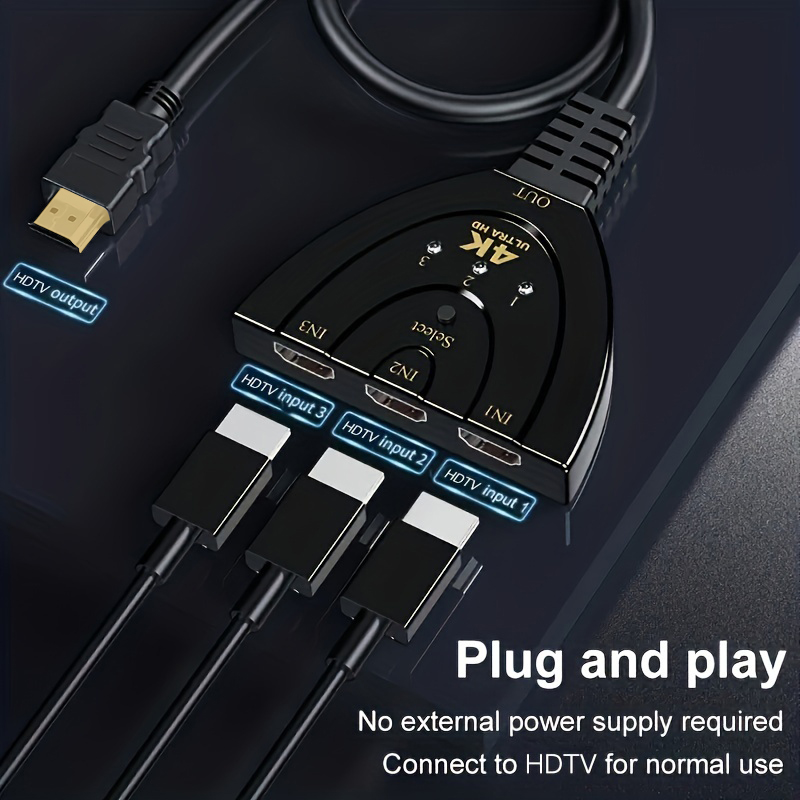 4K*2K 3 Port HDTV uyumlu Anaht - Hdmi Matrix Switch incelemesi ve fiyatı