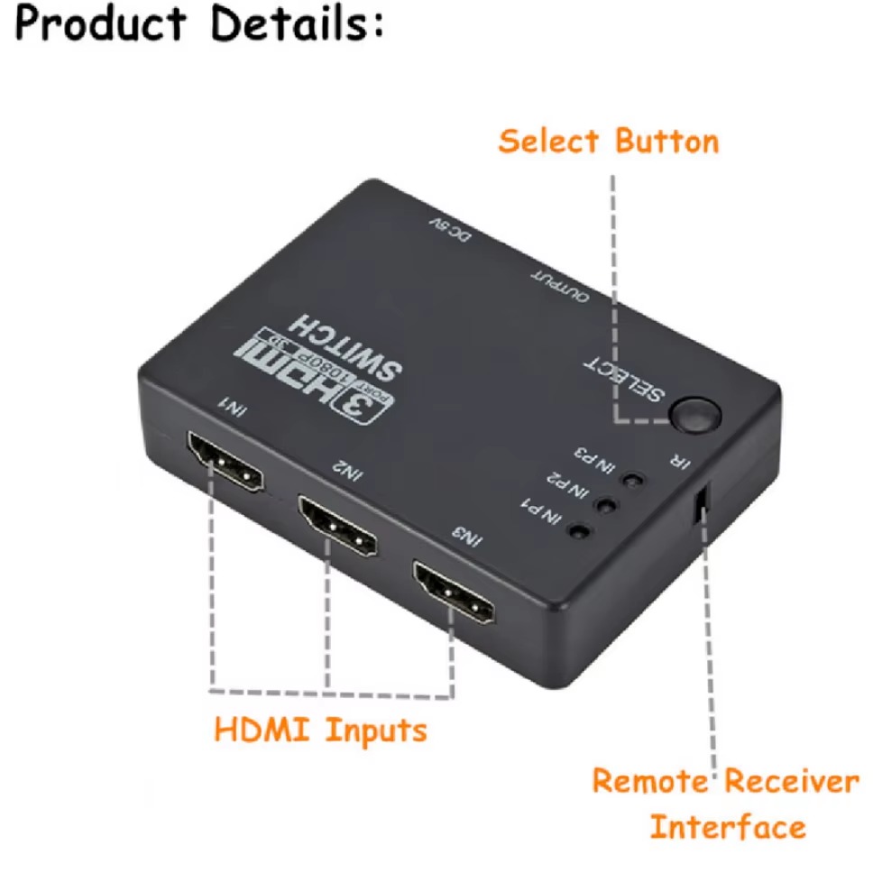 3x1 HDMI Anahtarlayıcı KVM Ana - Hdmi Matrix Switch incelemesi ve fiyatı